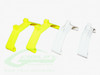 SAB Plastic Landing Gear Support White & Yellow (4pcs) - Goblin Nitro/700KSE