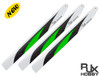 RJX Vector Green 382mm Premium Carbon Fiber XL Blades (3 Blade set) - GOBLIN 380 / Gaui X3L