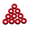 ION RC - Aluminum CNC Special Frame Washer M3 (10pcs) - RED