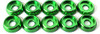 ION RC - Aluminum CNC Special Frame Washer M3 (10pcs) - GREEN