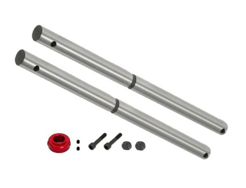 Solid Carbon Steel Main Mast / Shaft (159mm) (2 pcs) With Heavy Duty Collar - GAUI X5