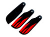 SAB Goblin "S-Line" 72mm Carbon Fiber Tail 3 Blade Set - Orange
