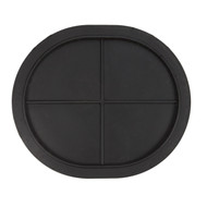 21 7/8" X 25 5/8" ID Black Neoprene Full Face Manway Gasket