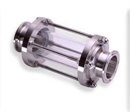 1.5" 304 Stainless Steel body with a glass tube