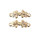 Dollhouse Parts Brass Double Flower Drawer Pull 4pc/pk