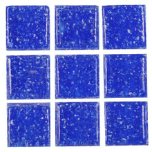 Dollhouse Dark Blue Glass Mosaic Sheet
