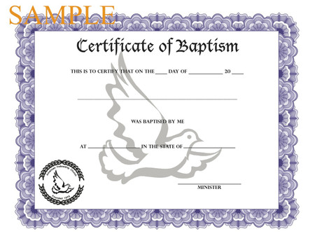 Baptism Certificate Sample