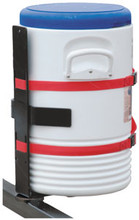 Holds most standard coolers. Model # LT25 Features: Adjustable straps and mounting hardware included.
Black powder coat finish.
Cooler not included.