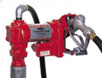 Details:

Explosion-proof UL/cUL listed 1/4 HP motor with permanent magnet and ball bearings                            
Heavy-duty switch, thermal overload protection and junction box 
Heavy-duty battery cable                  
Iron rotor                  
Automatic bypass valve                  
Built-in strainer                  
12' (3.7m) hose with static ground wire                  
Manual nozzle with nozzle boot that protects against dirt and contamination                  
2" threaded base for tank openings                  
Corrosion-Proof adjustable section pipe                  
Machined carbon vanes                  
Pump may be padlocked                  
No foot valve required                                    
Rain proof                                  
Options:               

Series 800C meter in gallons/liters                  
Automatic nozzle                  
Series 2400C, 1/4 HP, 24 Volt DC 10 Amp motor
