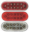 MIRRO-FLEX 6" OVAL RED LED STP/TRN/TL KIT W/GRMT