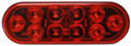 LED, RED, 6" OVAL, GROMMET MOUNT, STOP, TURN, TAIL