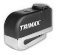 TRIMAX-ALARMED DISC LOCK WITH 7MM PIN W/ POUCH & REMINDER CABLE, CHROME/BLACK