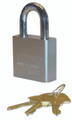 TRIMAX Sq. Hardened 50MM Solid Steel Padlock w/ 1.25" x 10MM Dia. Shackle (re-keyable)