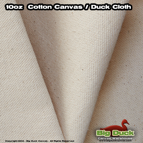 Natural - Untreated 10oz Cotton Duck Cloth - Cotton Canvas By The Yard