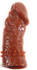 Soft Thick Silicone Wolftooth Penis Sleeve Dark, Exclusive on www.masalatoys.com