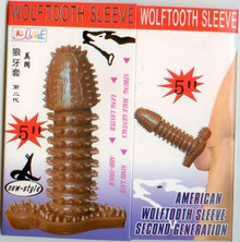 Wolftooth Cyberskin Thorny Penis Sleeve Dark, www.masalatoys.com