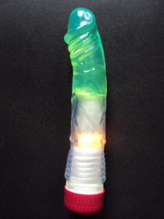 The Green Goblin Glow In The Dark Dildo vibrator, www.masalatoys.com