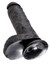 The Black Mamba - Stiff Black Cock Experience Dildo With Suction Cup, Vibrator and Shaft Rotation, Exclusive on www.masalatoys.com