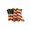 Goldplate and enamel American flag tie tack