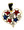 This neckslide features a collage of red, white and blue crystal stars embedded in the shape of a heart.
