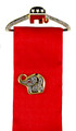 Elephant Hanger Pin with 4" Red Ribbon for displaying your favorite Pin. (Elephant pin not included). Hanger width: 2".