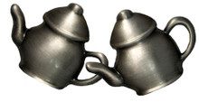 Tea Party Jewelry! Pewter Teapot Earrings. (Pierced Only)