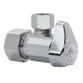 BrassCraft 1/2 in. NOM Comp Inlet x 3/8 in. OD Comp Outlet LL Brass 1/4-Turn Angle Valve