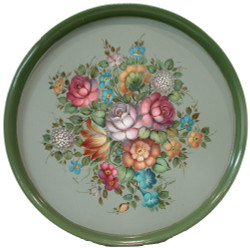 P2008 French Floral Round Tray $5.95
