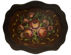 SOLD Danish Roses Scalloped Tray SOLD