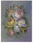 Transparent Florals on Canvas board