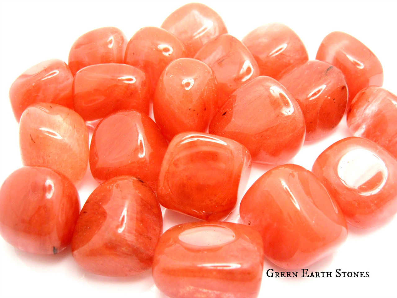 Cherry Quartz Tumbled Stone Green Earth Stones