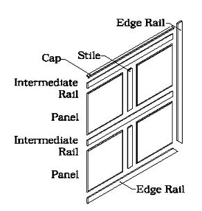 Modern wood paneling system illustration