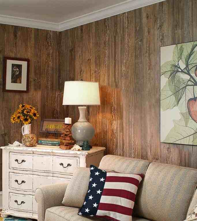 wall covering over paneling