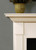 The elegant design on this fireplace mantel will compliment any home, business or church.
