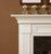 Beautiful clean lines on the legs of the fireplace mantel.