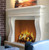 The Avant thin cast modern stone mantel