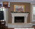 Installed picture of the Colossal stone mantel.