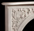 The Andrea marble mantel can be used as an over-mantel.