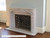 Installed picture of the Savoy marble mantel.