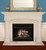 The Barrington arch thin cast stone fireplace mantel includes surround facing panels and a 3-piece stone hearth