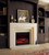 Shown here with our AD Stone Mantel, the 33" Electric Fireplace Insert can turn a wall into a focal point.  Mantel available at an extra cost.