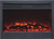 A closeup of our SD45" Electric Fireplace, featuring electric 'flame' technology.  This is a  two stage space heater (5,000 Btu's at High) that comes with a multi0function hand-held remote control.  Inserts into a cabinet, a mantel or into the wall.  Approx 45" wide