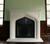 The Harvard Stone Mantel, pure Tudor styling (custom doors not included)