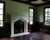 This tudor stone mantel makes a great centerpiece