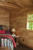 Western red cedar wall paneling.