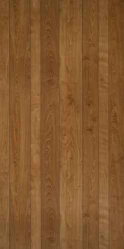 New Spirit Birch Paneling with 9-random grooves, with contemporary light brown hues. 4x8 sheet