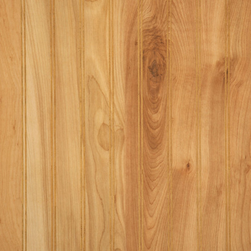 Natural birch beaded wall paneling. 4 x 8 sheets