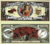 Valentine's Day 14 Dollar Bill