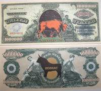 Taurus Zodiac One Million Dollar Bill