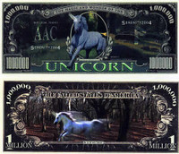 Unicorn One Million Dollar Bill